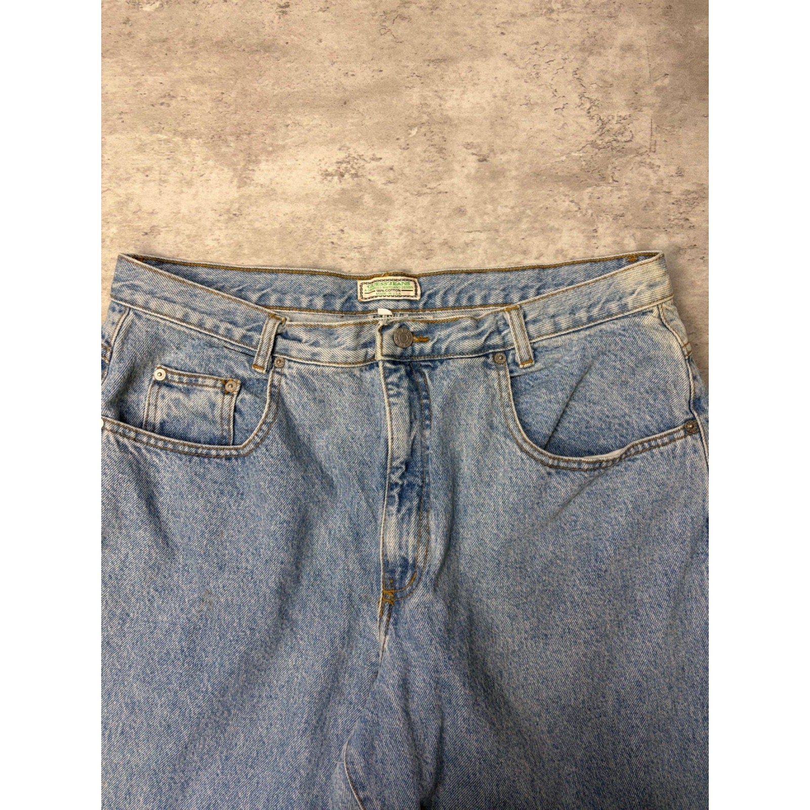 Vintage 90s Guess Jeans Light Wash Denim Pants Size 36