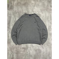 Vintage Chaps Embroidered Crest Pullover Ribbed Knit Sweater Size XL Gray