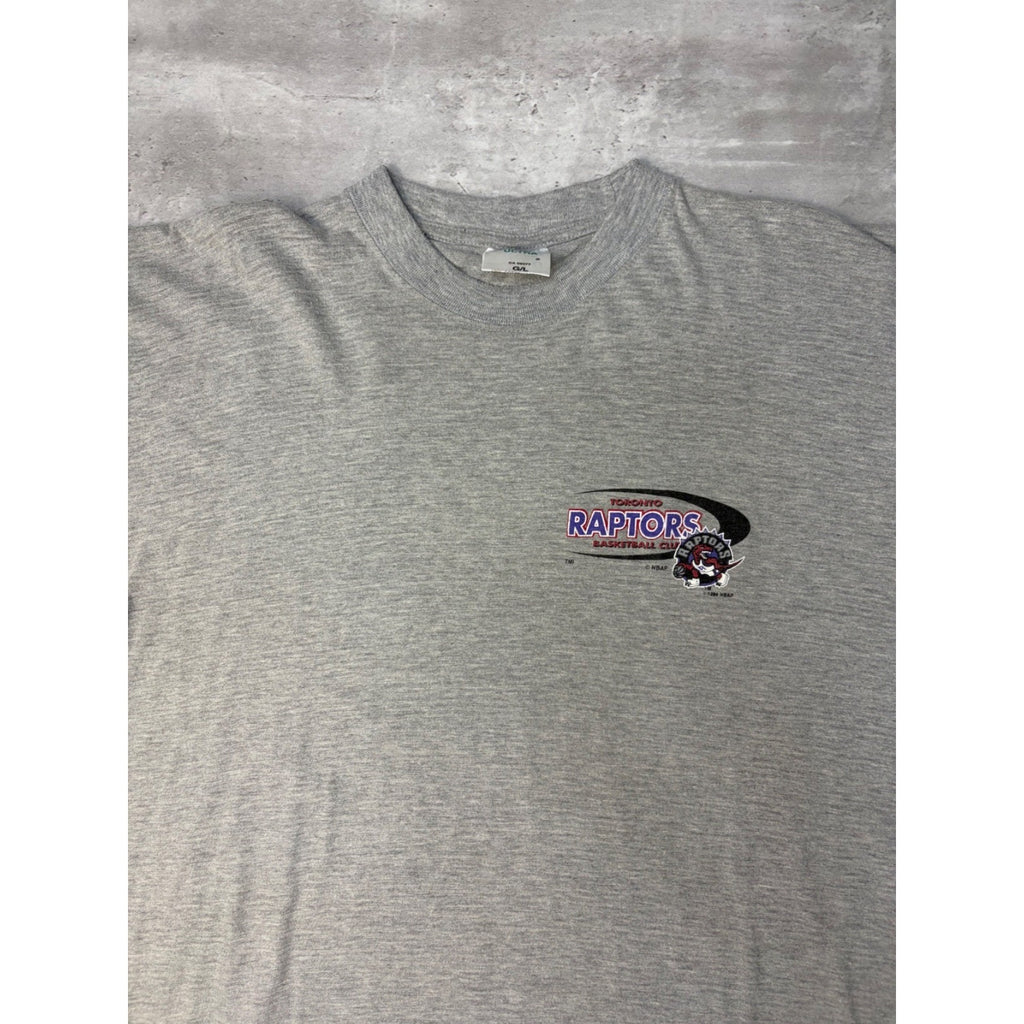 1994 Toronto Raptor NBA Basketball Club Spellout Graphic T-Shirt Size Large