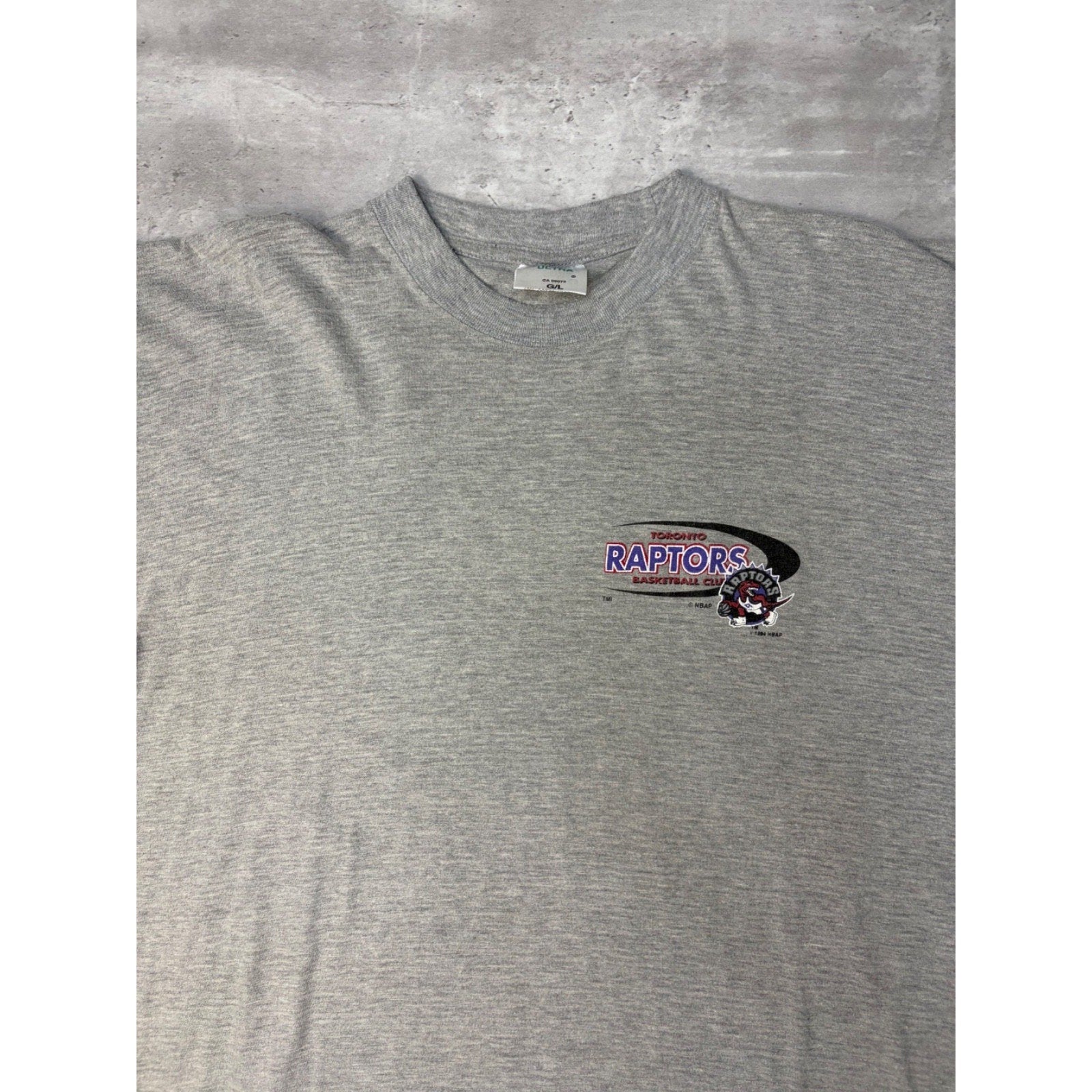 1994 Toronto Raptor NBA Basketball Club Spellout Graphic T-Shirt Size Large