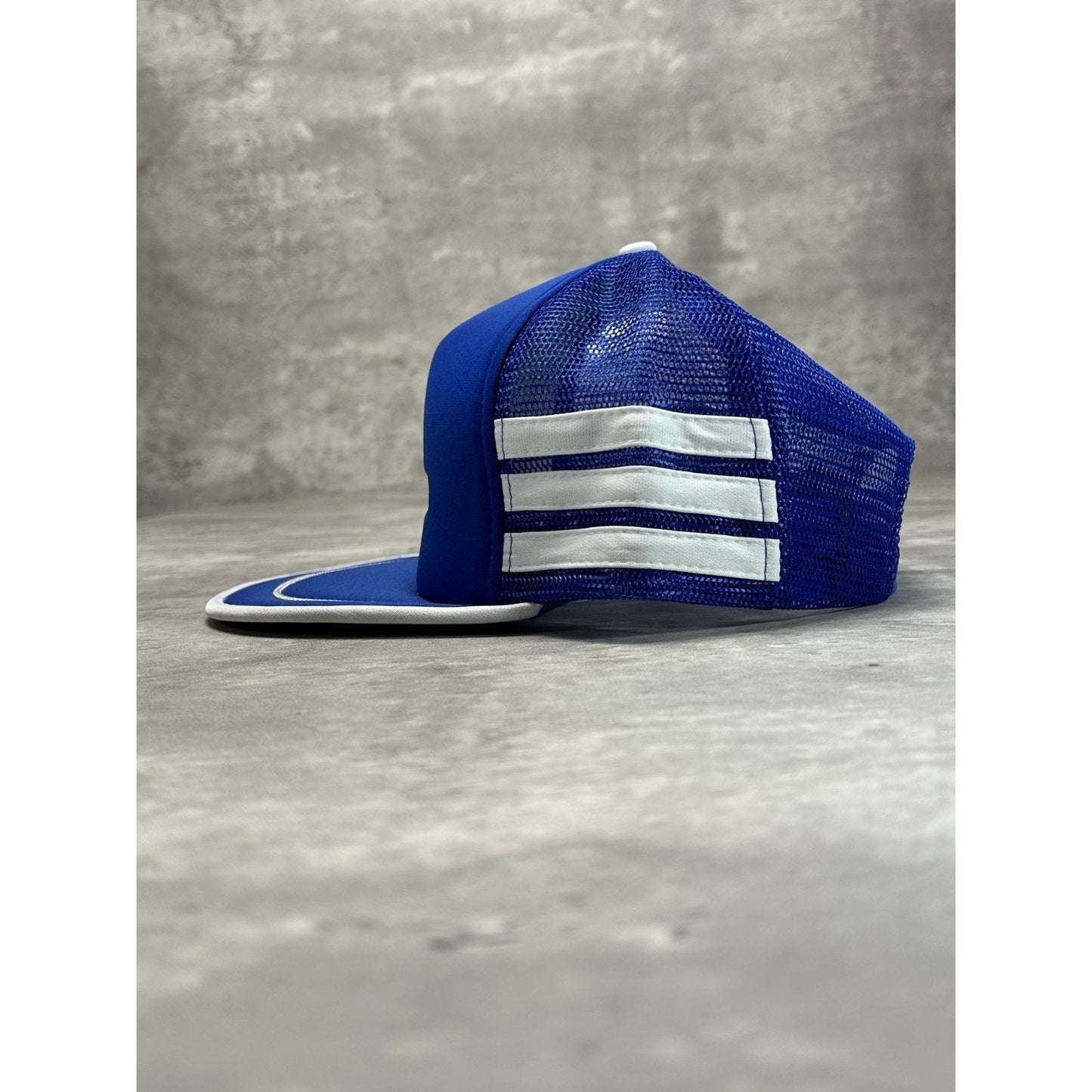 Vintage 80s Heinz Embroidered Spellout Three Stripe Trucker Snapback Hat OSFA