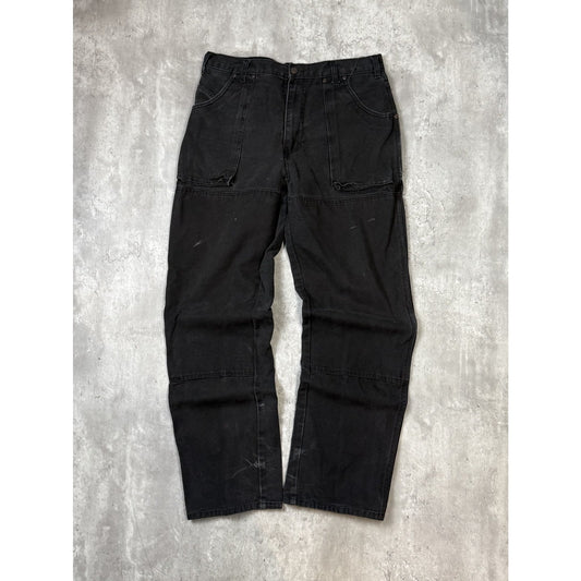 Vintage Dickies Canvas Workwear Carpenter Pants Size 33 Black