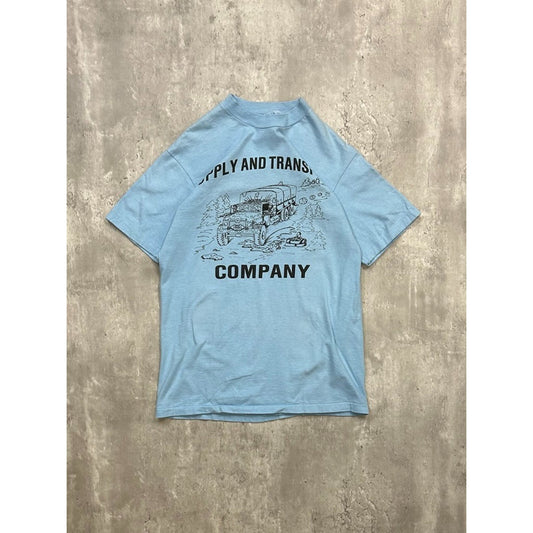 Vintage 80s Supply And Transit Company Trucking Graphic T-Shirt Size Medium
