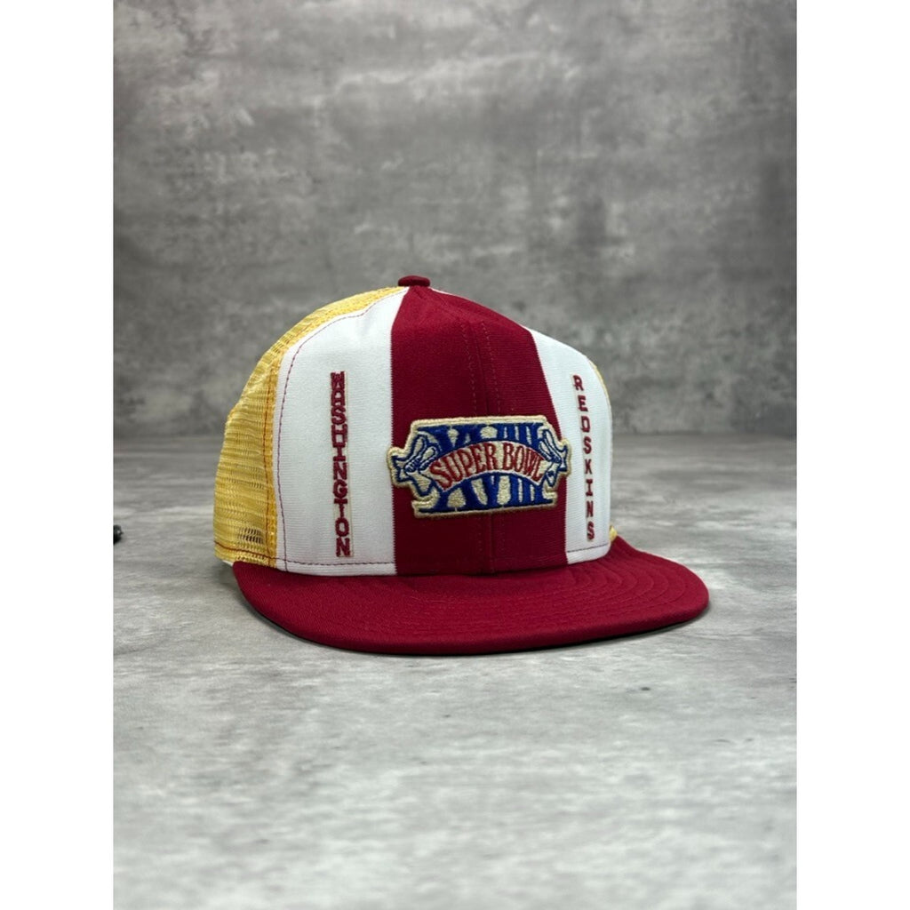 VTG 1984 Washington NFL Super Bowl XVIII Lucky Stripes Trucker Snapback Hat OSFA