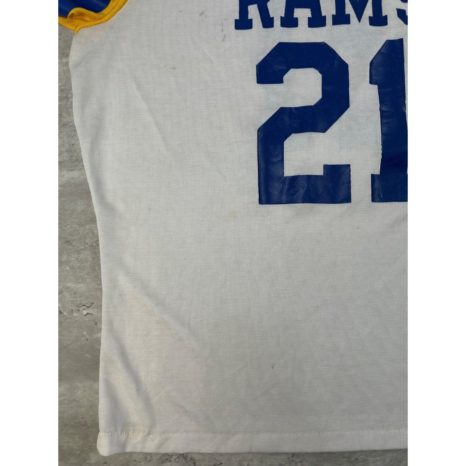 Vintage 70s/80s Los Angeles Rams #21 NFL Football Jersey Size XL