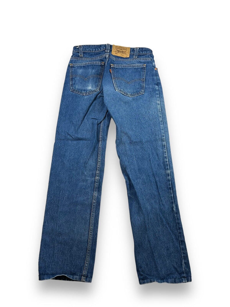 Vintage 90s Levis 506 Orange Tab Dark Wash Denim Pants Size 28W Blue
