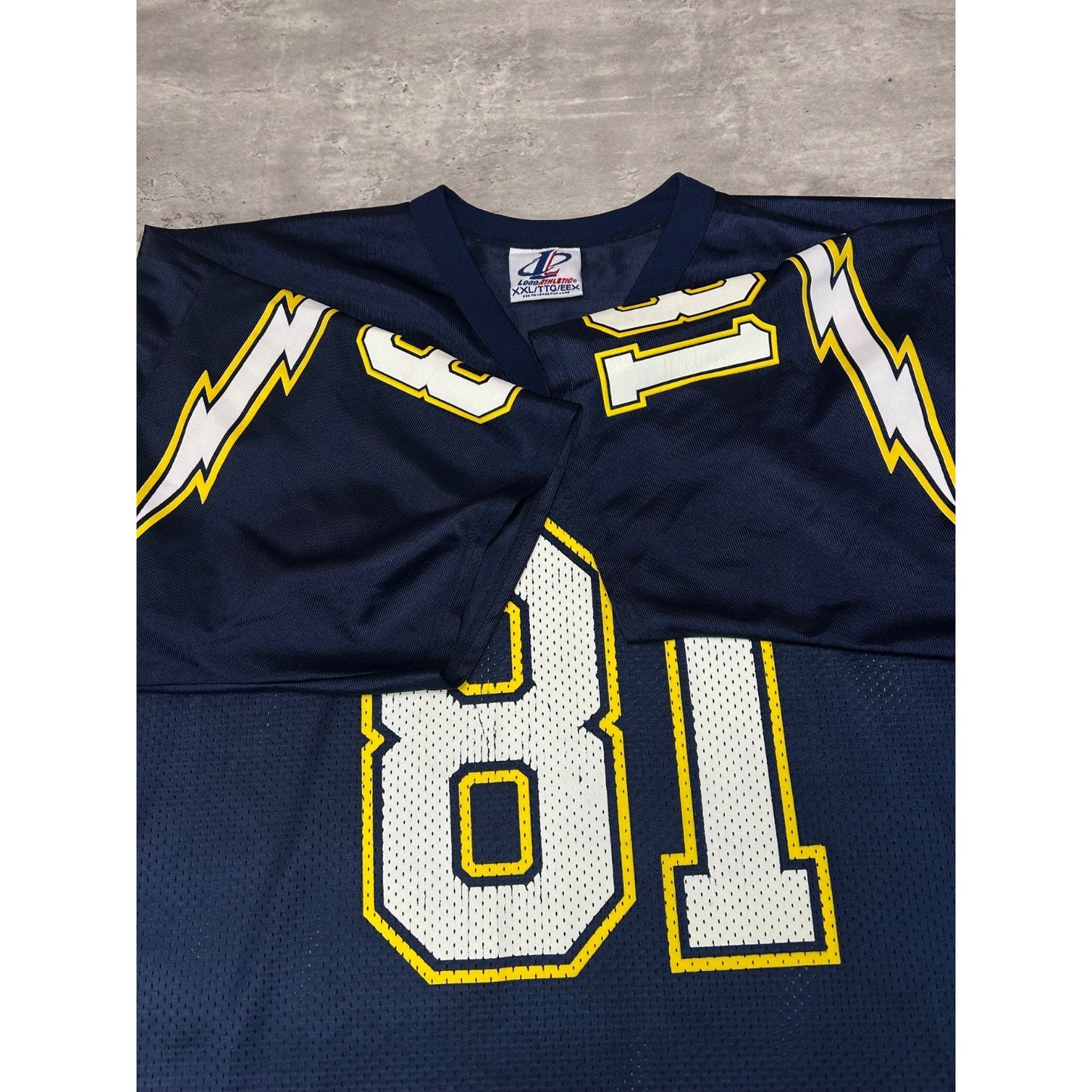 Vintage 90s Tony Martin #81 San Diego Chargers NFL Logo Athletic Jersey Size 2XL