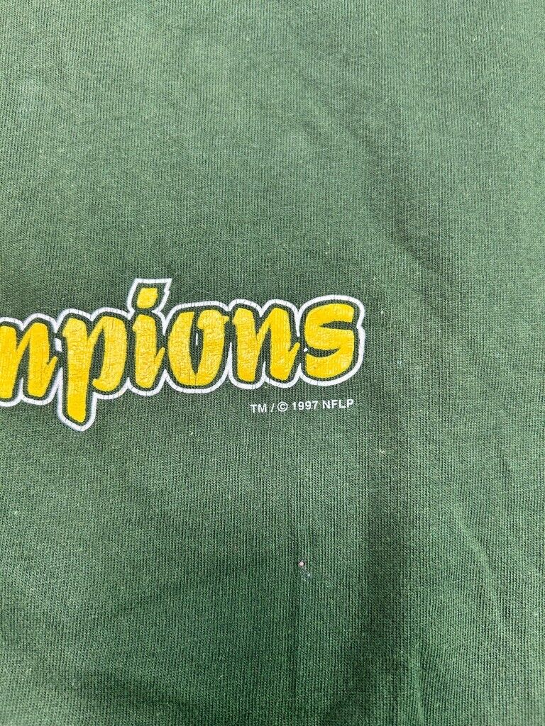 Vintage 1997 Green Bay Packers NFL Super Bowl XXXI Super Bowl T-Shirt Size 2XL