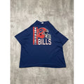 Vintage 90s Buffalo Bills NFL Helmet Graphic Spellout T-Shirt Size 3XL