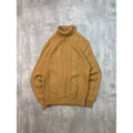 Vintage 80s Tommy Knight Cable Knit Turtle Neck Pullover Sweater Size Large