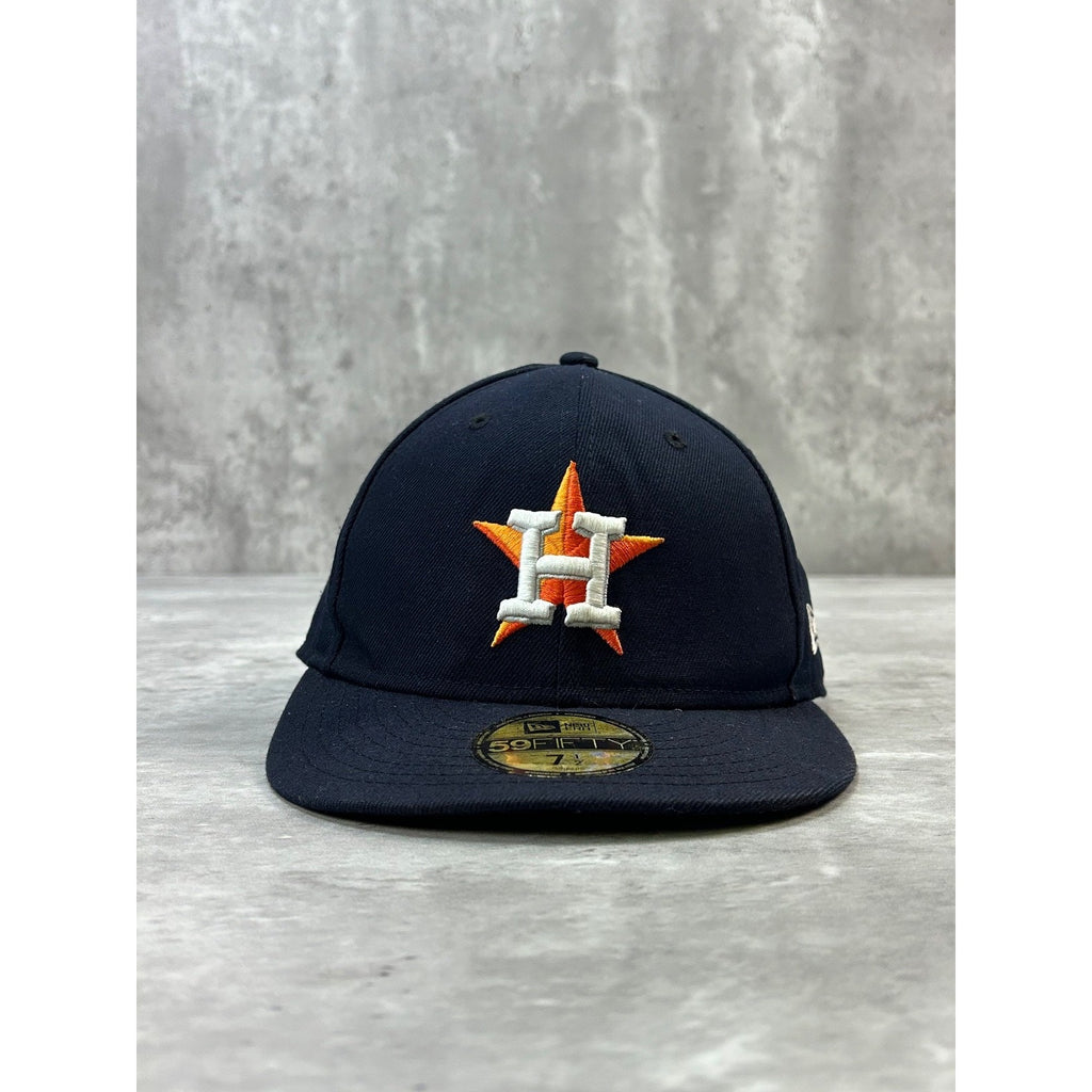Houston Astros MLB Embroidered Logo Baseball Fitted Hat Size 7 1/2