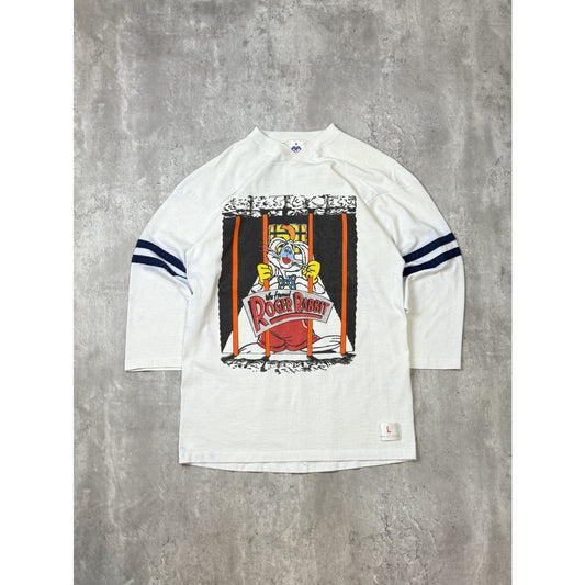 Vintage 80s/90s Roger Rabbit Tv Show Cartoon Graphic Football Jersey Size Large