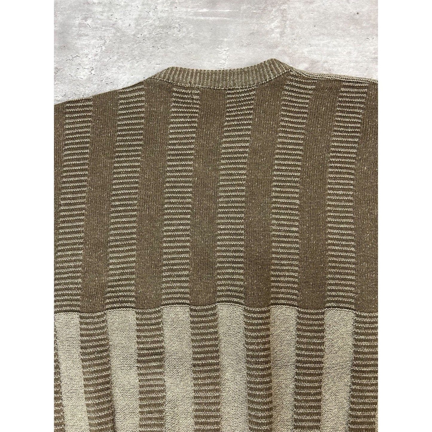 Vintage 90s Golf Paneled Graphic Pullover Ribbed Knit Sweater Size Large