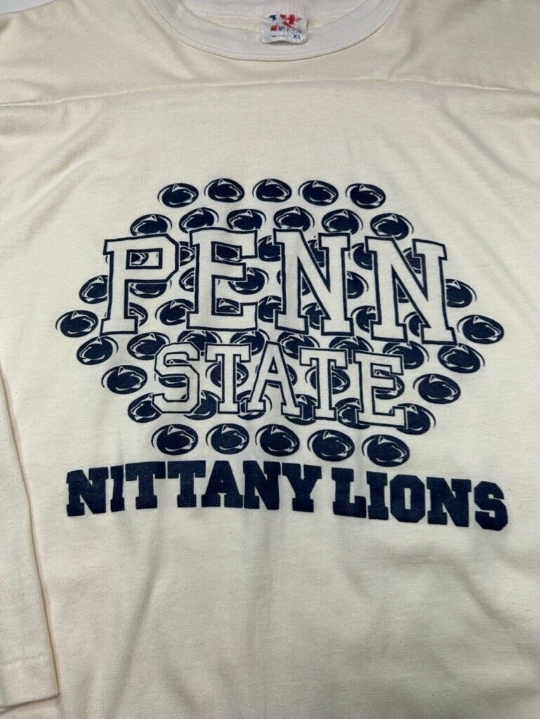 Vintage 80s/90s Penn State Nittany Lions NCAA Football Jersey T-Shirt Size XL