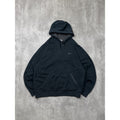 Vintage Nike Embroidered Mini Swoosh Black Hooded Sweatshirt Size Large