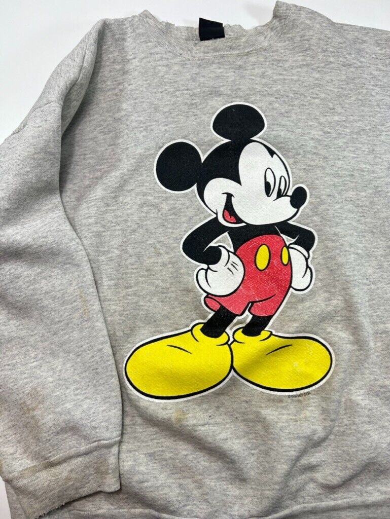 Vintage 90s Disney Mickey Mouse Big Character Graphic Sweatshirt Size Large