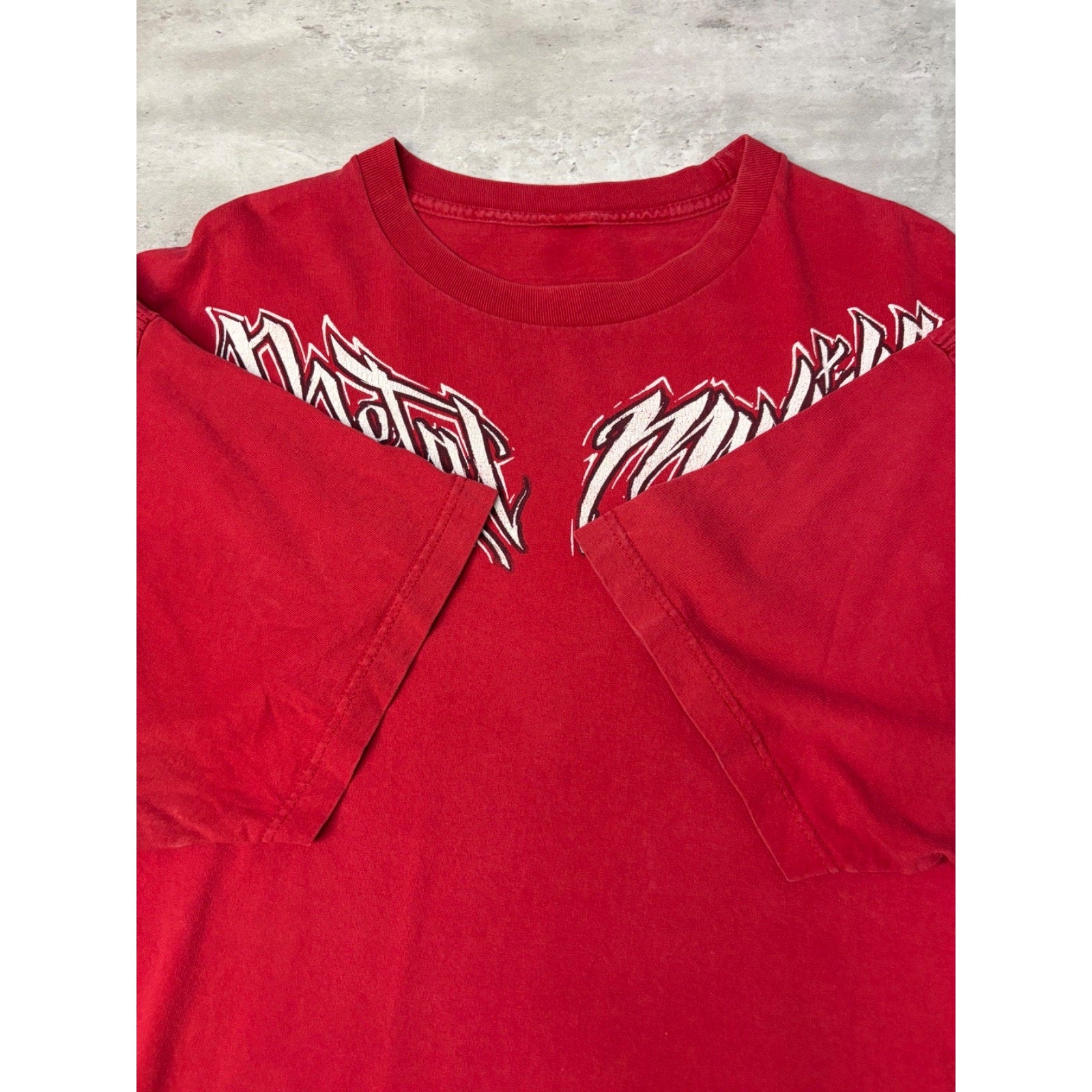Vintage Y2K Metal Mulisha Graffiti Graphic Spellout T-Shirt Size 2XL