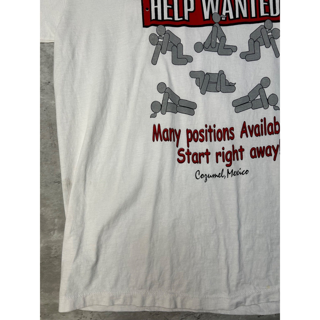 Vintage 90s Help Wanted Many Positions Available Comedy T-Shirt Size XL
