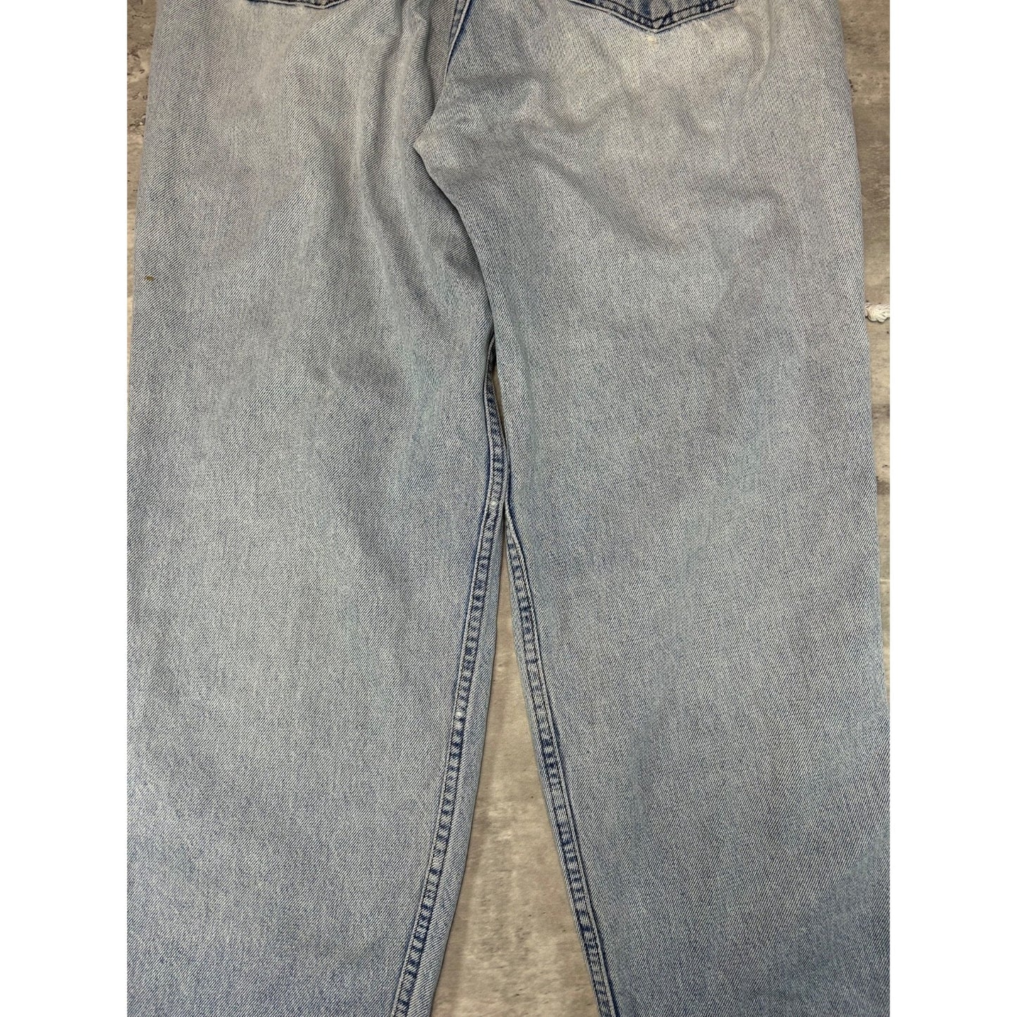 Vintage Y2K Levis Silvertab Baggy Fit Light Wash Distressed Denim Pants Size 35
