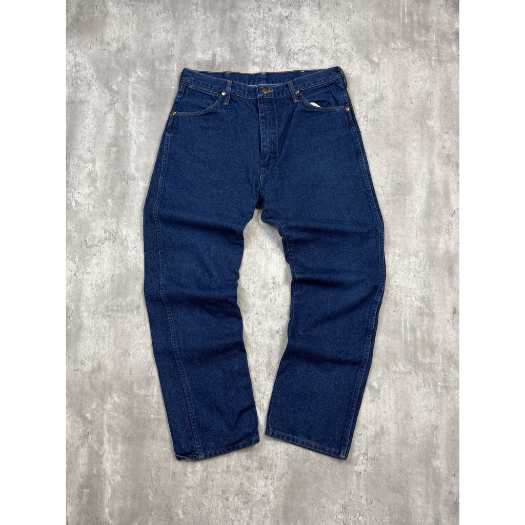 Vintage 80s Wrangler Dark Wash Western Style Denim Pants Size 33 Blue