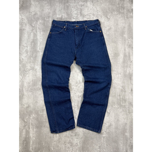 Vintage 80s Wrangler Dark Wash Western Style Denim Pants Size 33 Blue