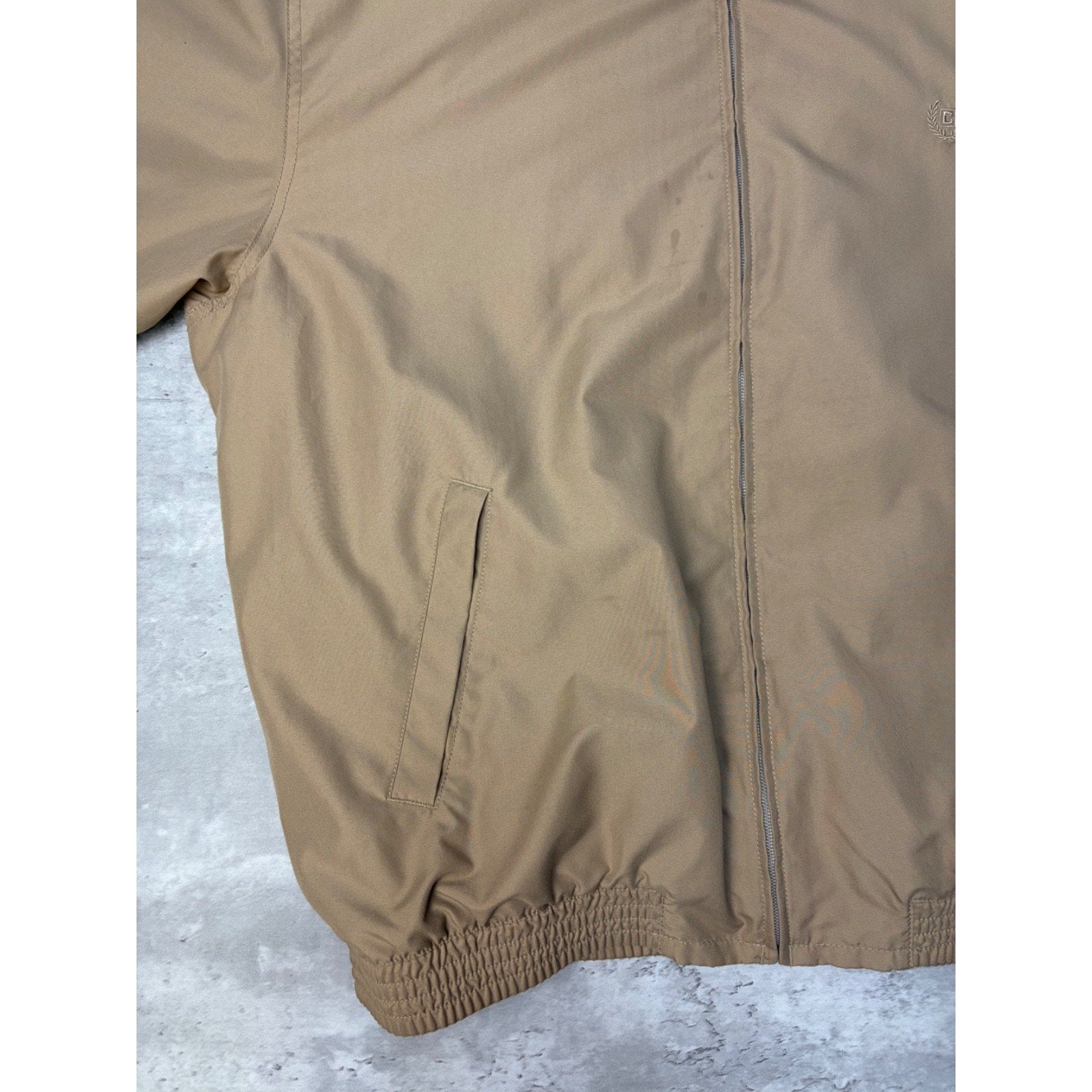Vintage Chaps Ralph Lauren Embroidered Tonal Crest Harrington Jacket Size XL