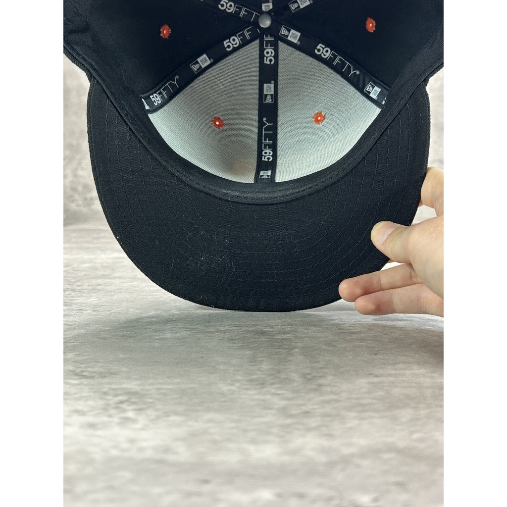 Delmarva Shoe Birds MiLB Embroidered Logo Baseball Fitted Hat 7 1/2 Black