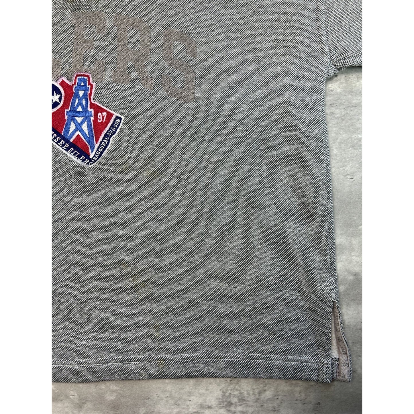 Vintage 90s Tennessee Oilers NFL Embroidered Spellout 1/2 Zip Sweatshirt Size XL