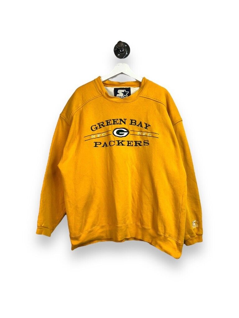 Vintage 90s Green Bay Packers NFL Embroidered Starter Sweatshirt Size XL