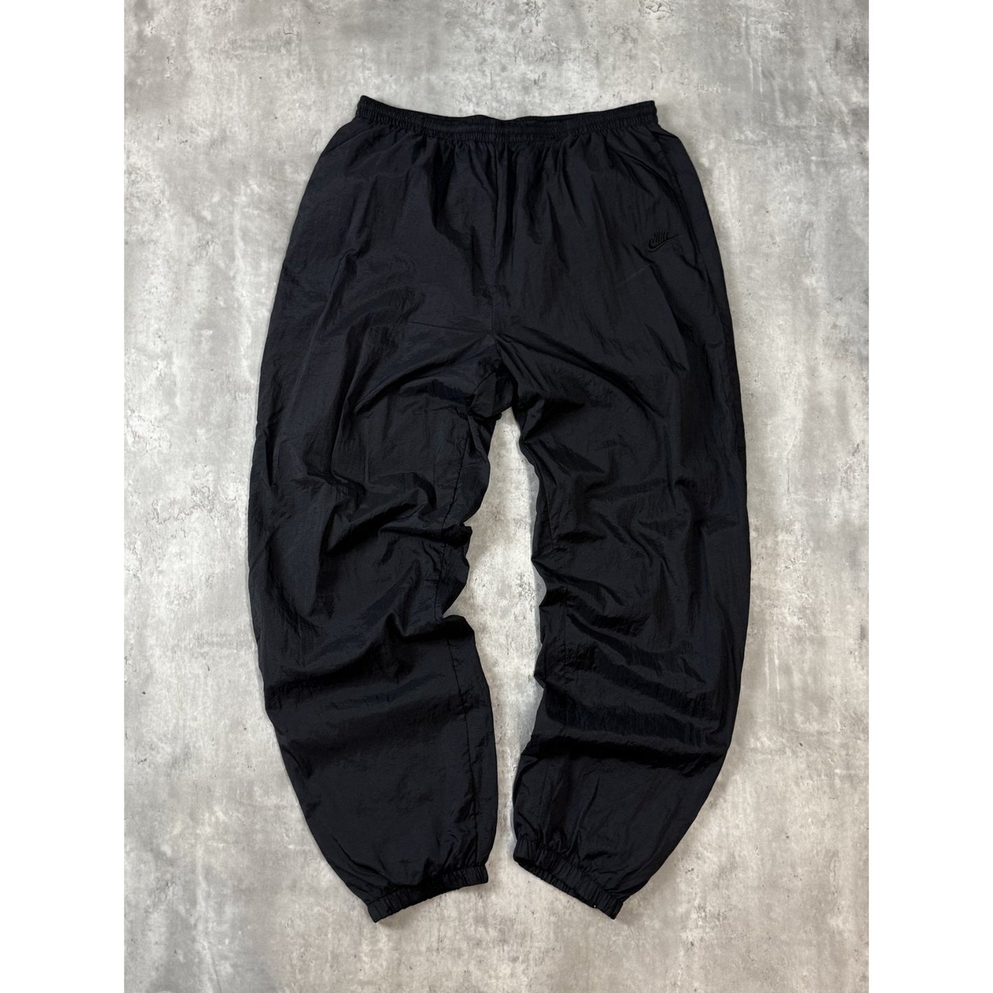 Vintage 80s/90s Nike Embroidered Tonal Logo Nylon Track Pants Size XXL