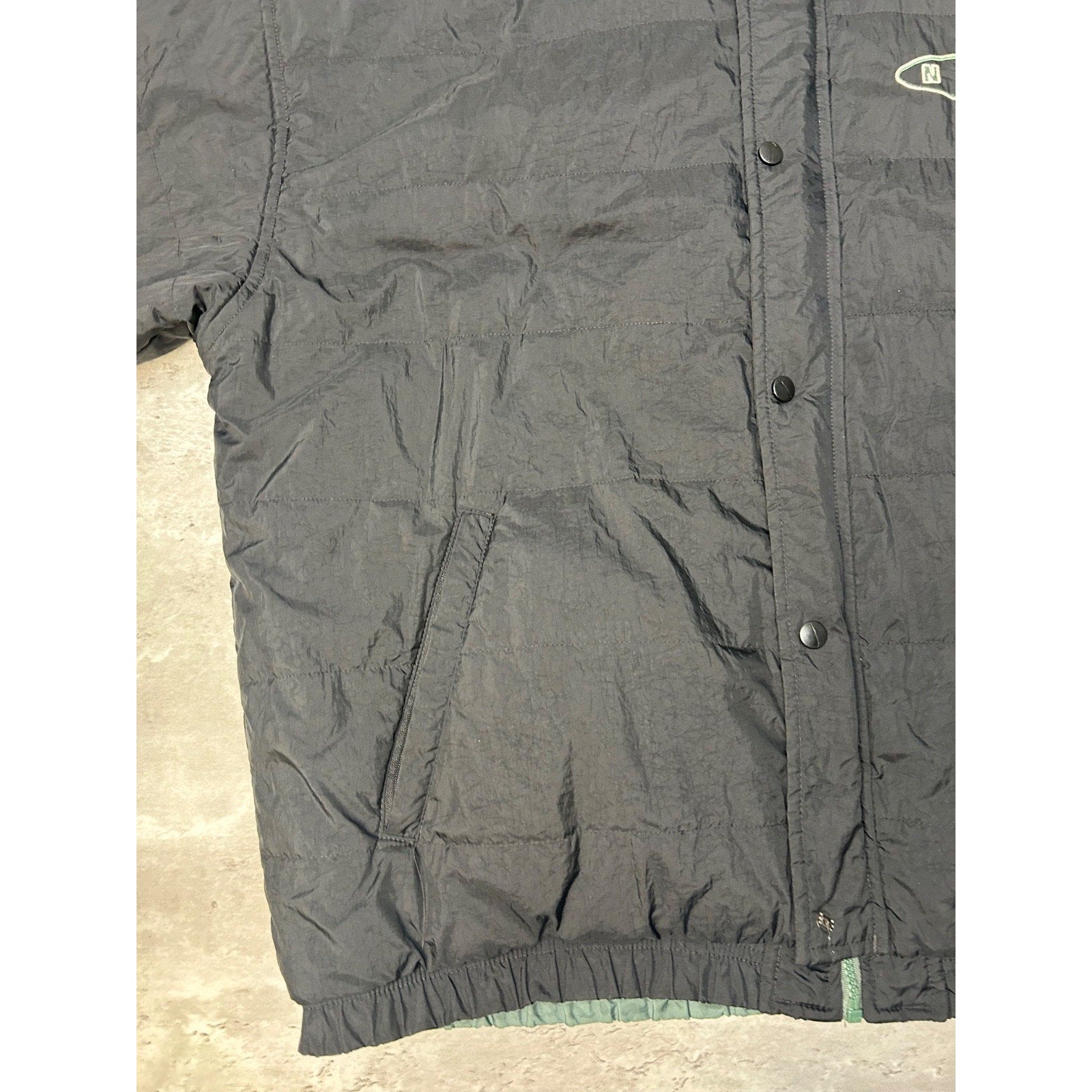 Vintage 90s Nike Embroidered Spellout Reversible Insulated Jacket Size XL