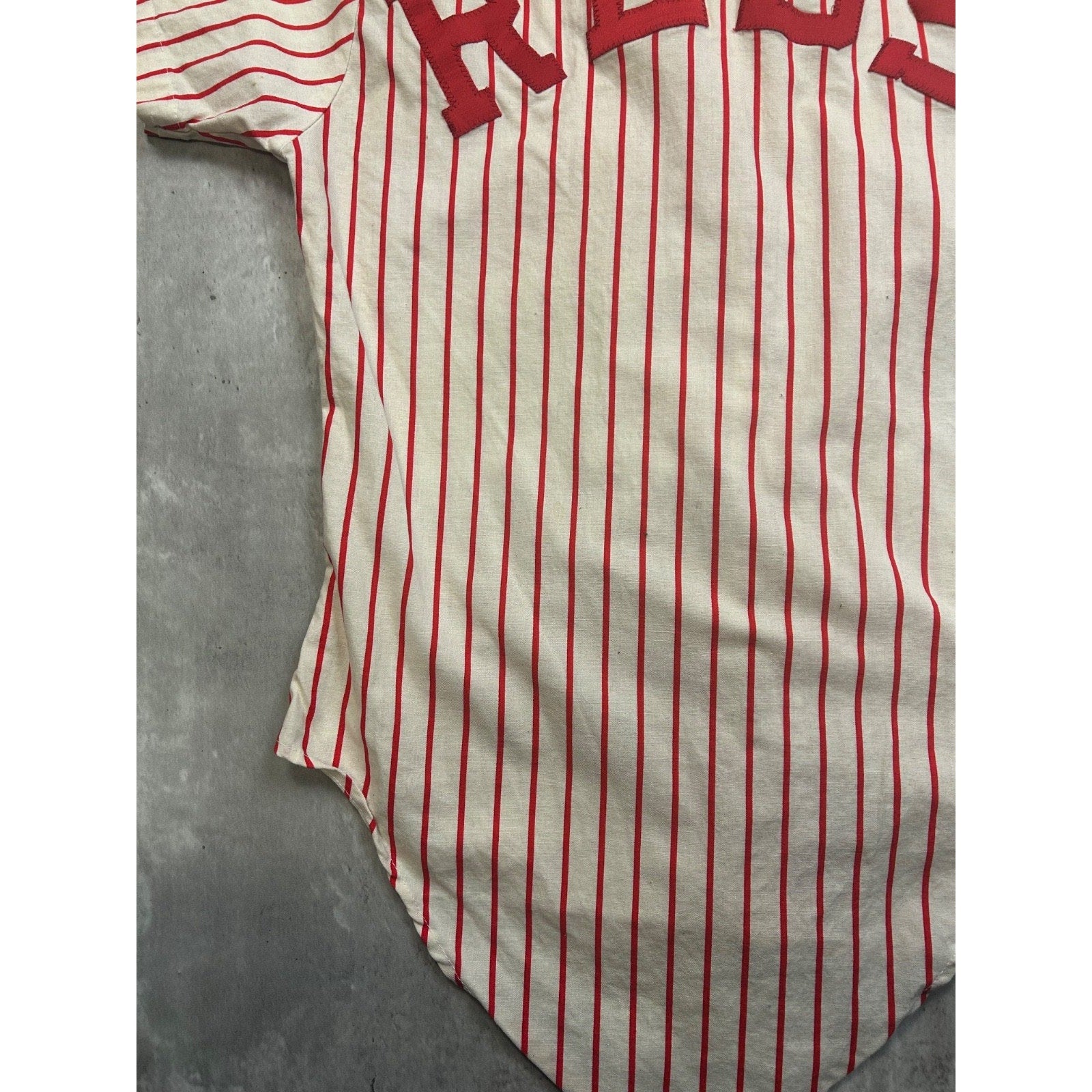 Vintage 90s Cincinnati Reds MLB Pinstripe Stitched Baseball Jersey Size Small