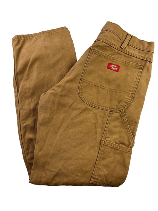 Vintage Dickies Carpenter Canvas Relaxed Fit Workwear Pants Size 32W Brown