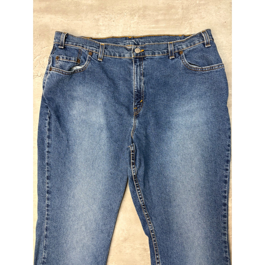 Vintage 90s Womens Levis Red Tab 515 Boot Cut Medium Wash Denim Pants Size 37