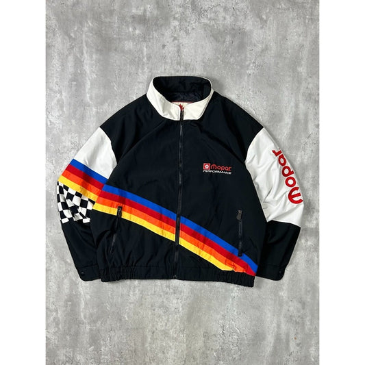 Vintage 90s Mopar Performance Embroidered Racing Bomber Jacket Size XXL