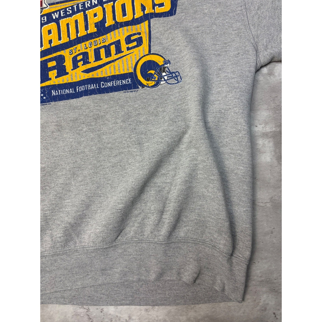 1999 St. Louis Rams NFL Western Division Champs Graphic Sweatshirt Size Large