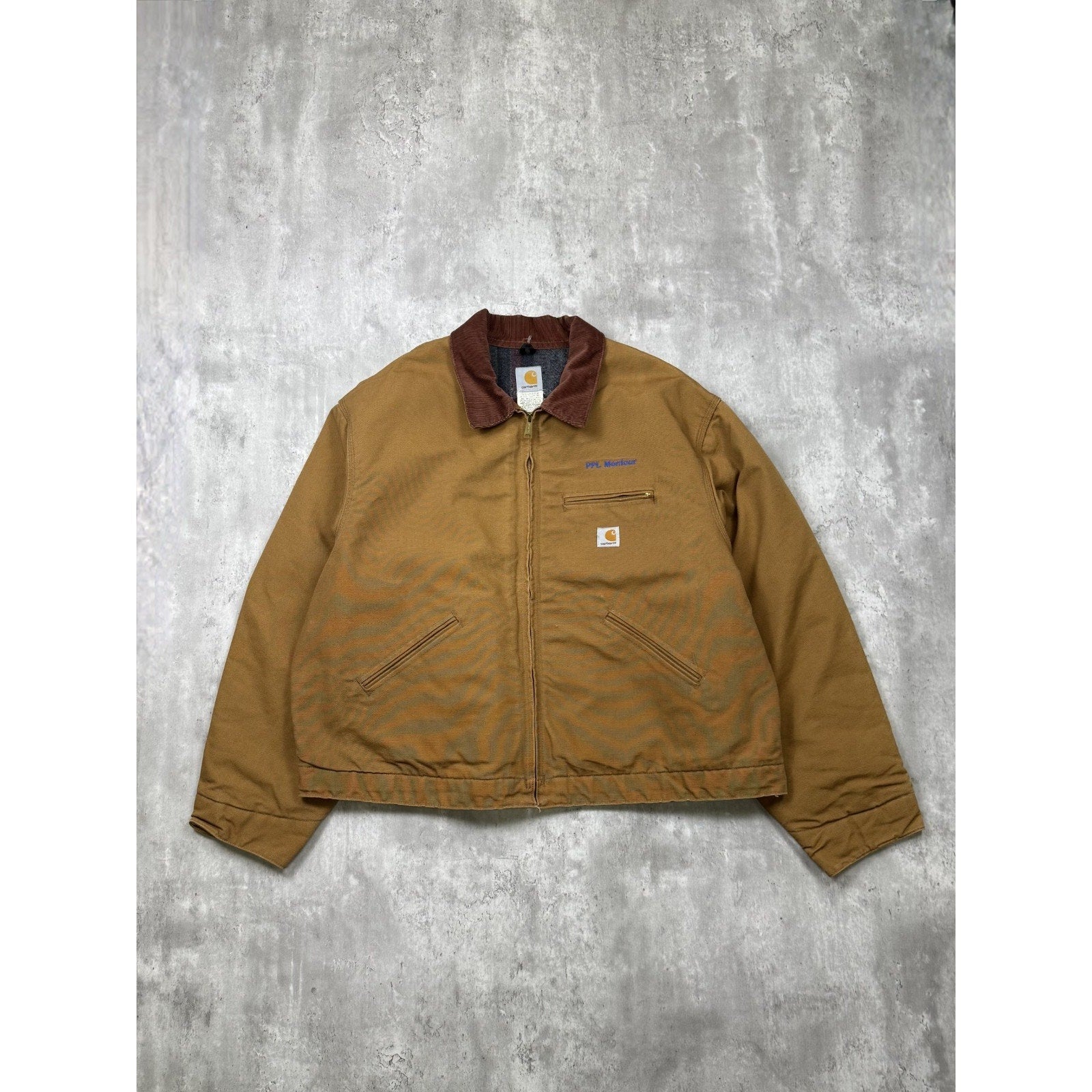 Vintage Carhartt Blanket Lined Detroit Workwear Jacket Size 3XL J001 BRN