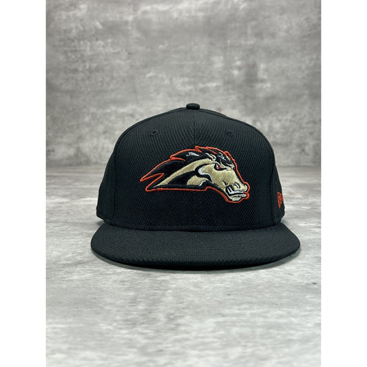 MiLB Embroidered Logo Baseball Fitted Hat 7 1/2 Black