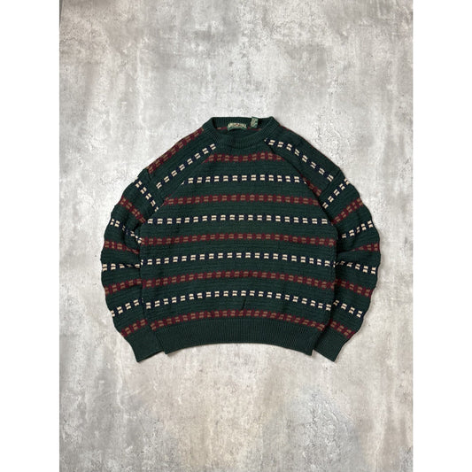Vintage 90s American Eagle Abstract Striped Ribbed Knit Sweater Size XL