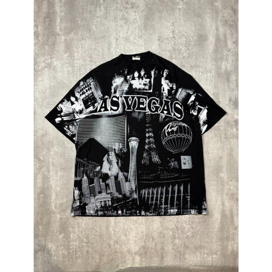Vintage 90s Las Vegas All Over Print Destination Graphic T-Shirt Size XL