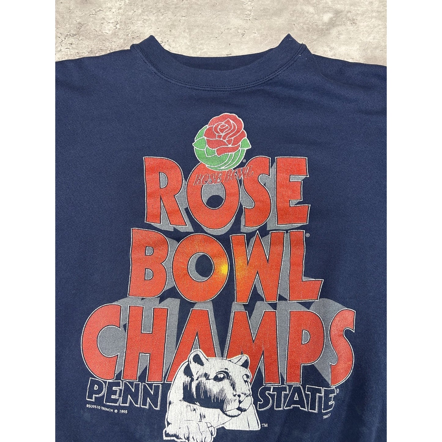 Vintage 1995 Penn State Nittany Lions NCAA Rose Bowl Champs Sweatshirt Size XL
