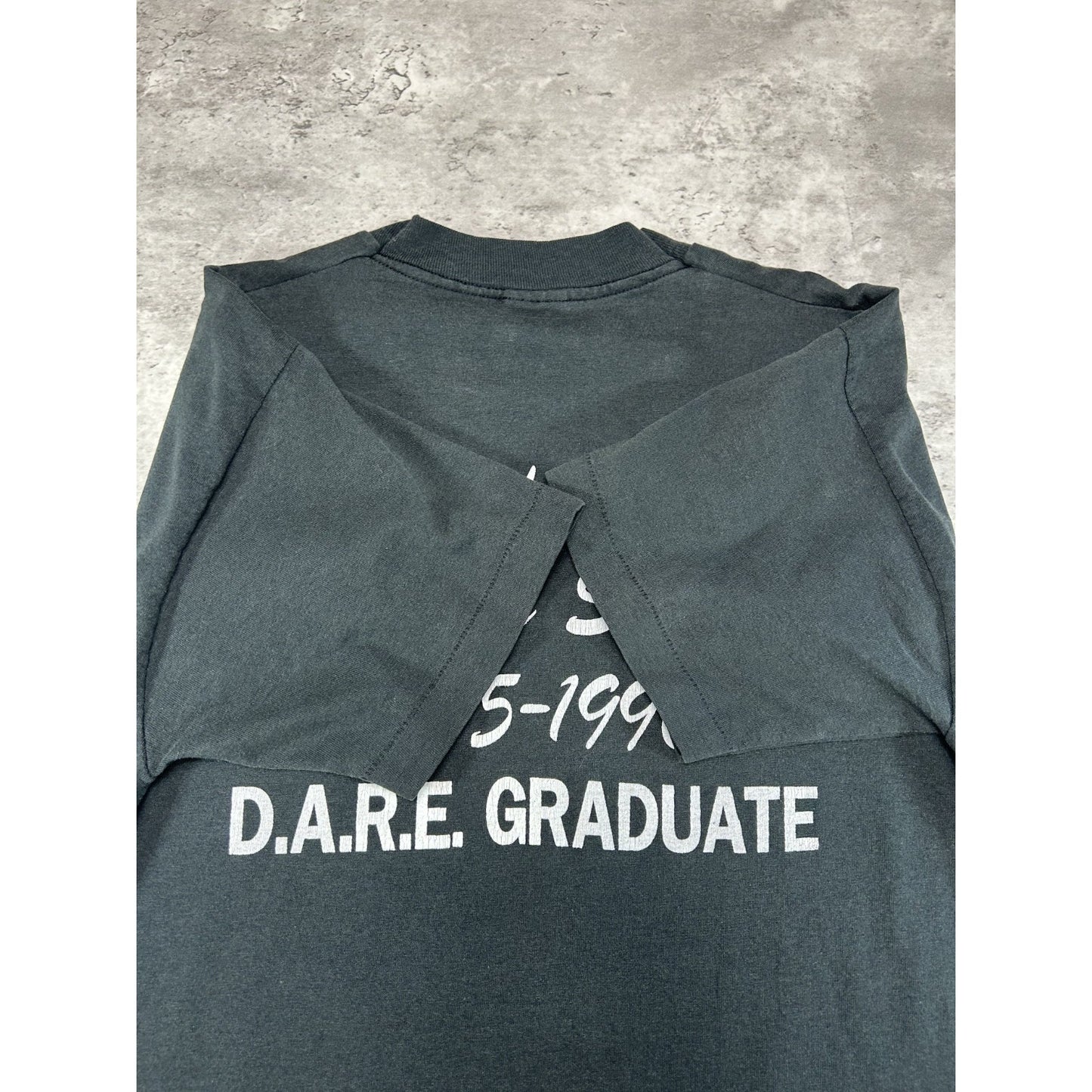Vintage 80s/90s D.A.R.E Holland Patent Spellout Graphic T-Shirt Size Large