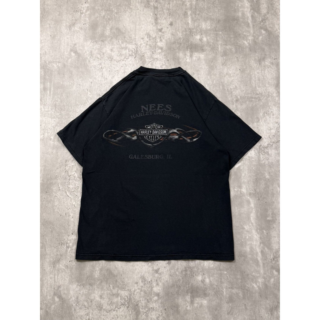 Vintage Harley Davidson Racing On The Right Track Graphic T-Shirt Size Medium
