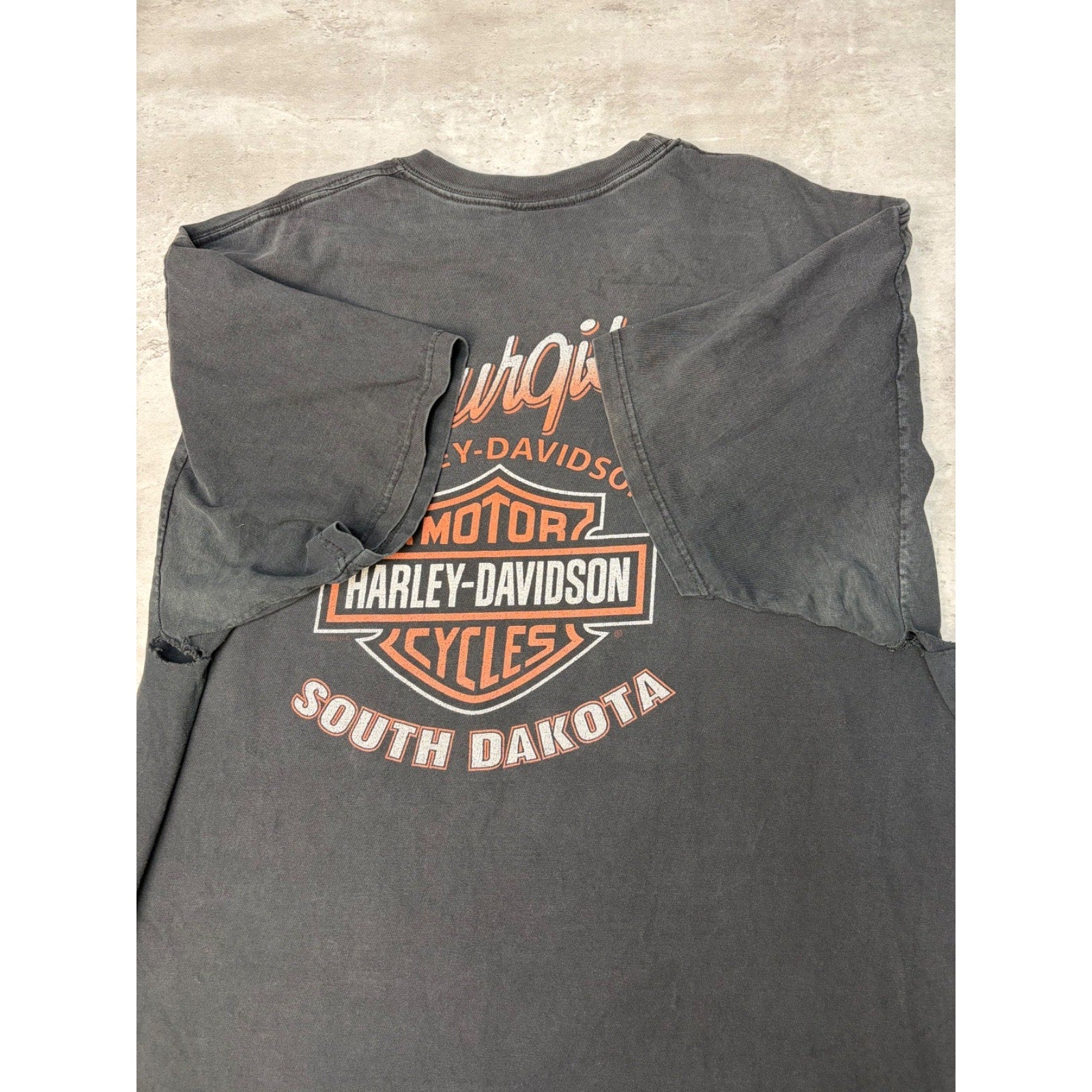 Harley Davidson Sturgie Black Hilly Rally Eagle Graphic T-Shirt Size 2XL