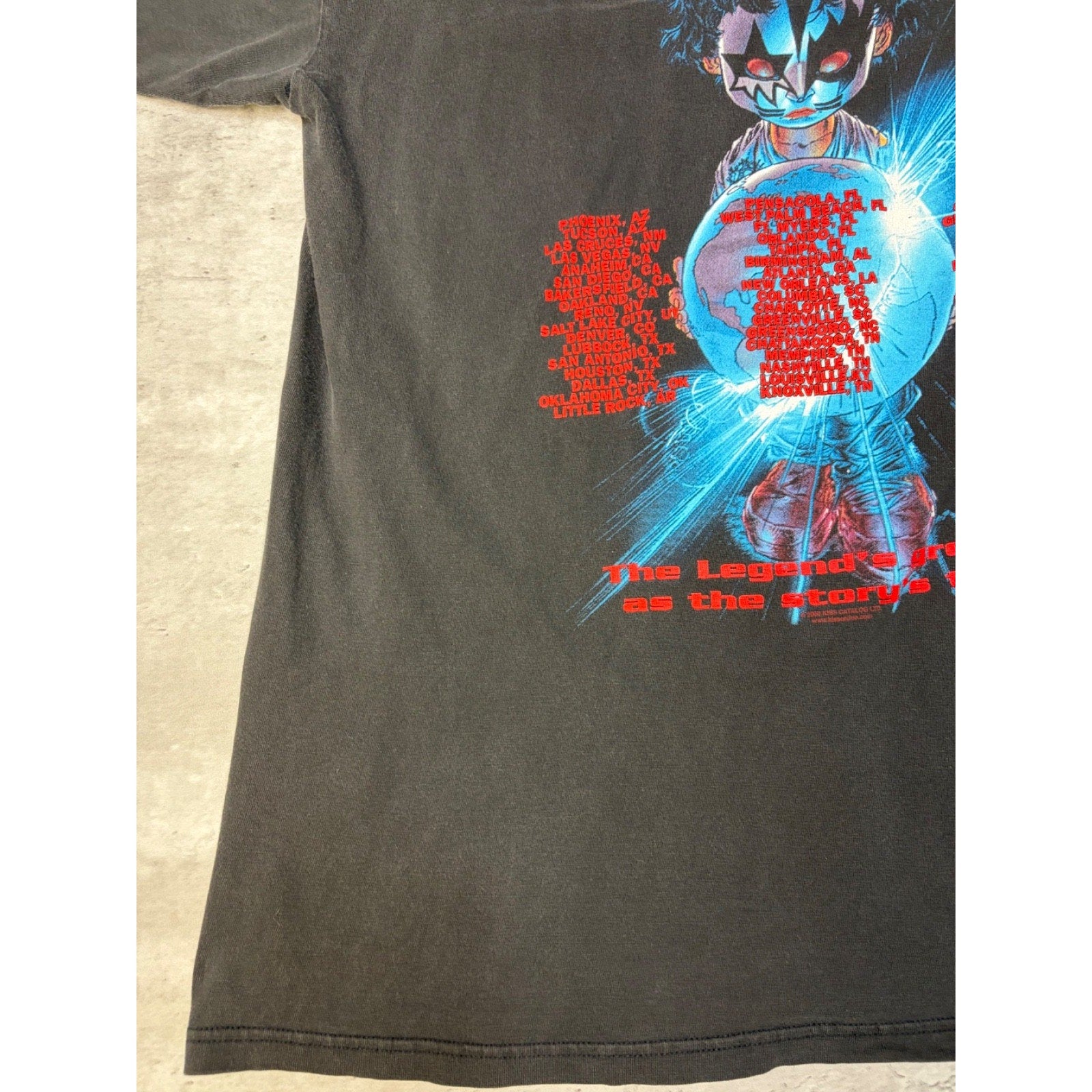 Vintage 2000 Kiss The Farewell Tour Hard Rock Music Band T-Shirt Size 2XL