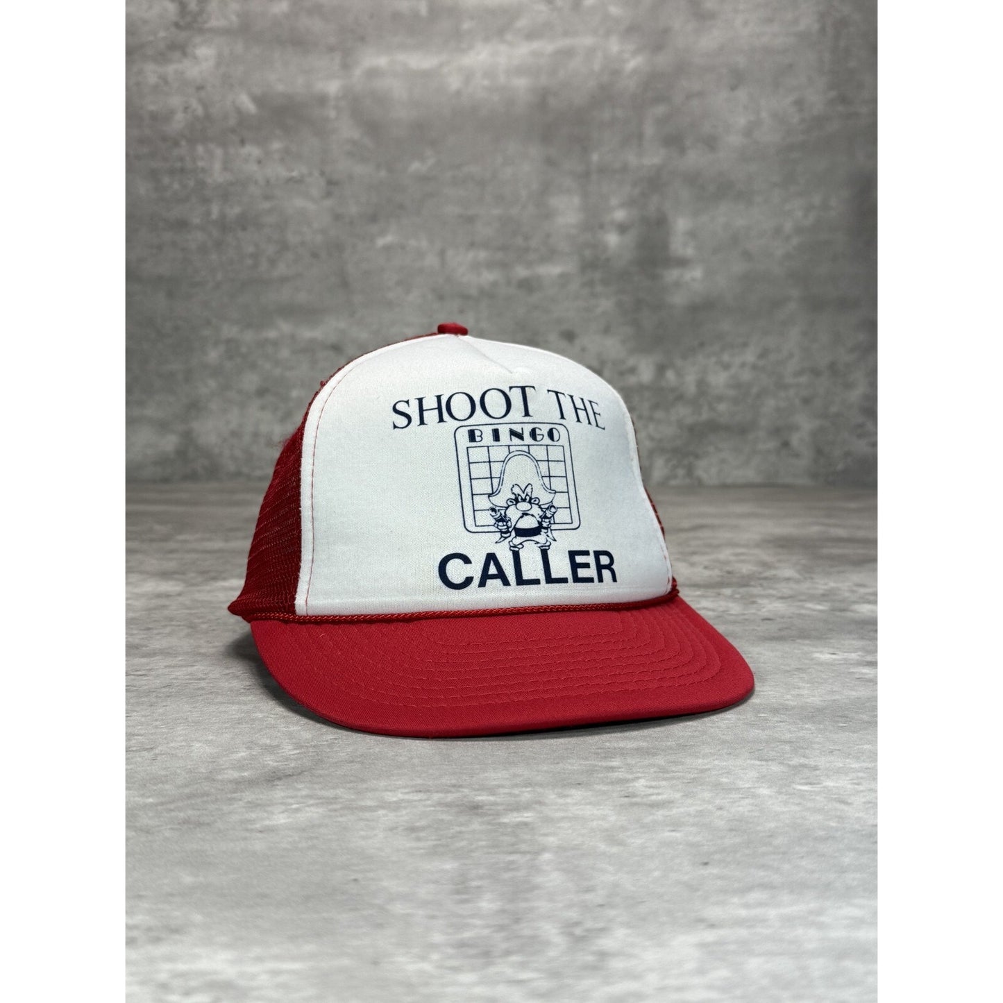 Vintage 80s Looney Tunes Yosemite Sam Shoot The Caller Trucker Snapback Hat OSFA