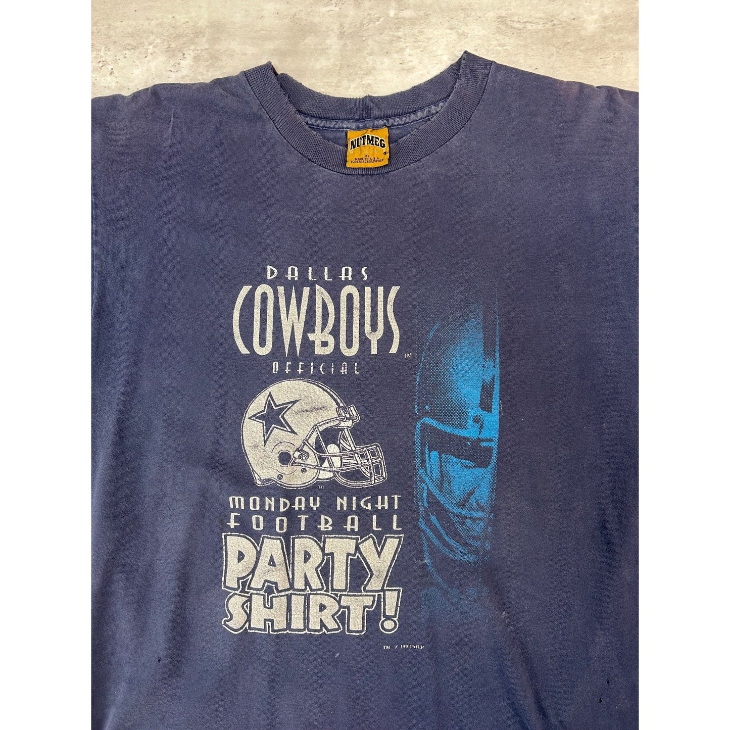 Vintage 1991 Dallas Cowboys NFL Monday Night Football Party T-Shirt Size XL