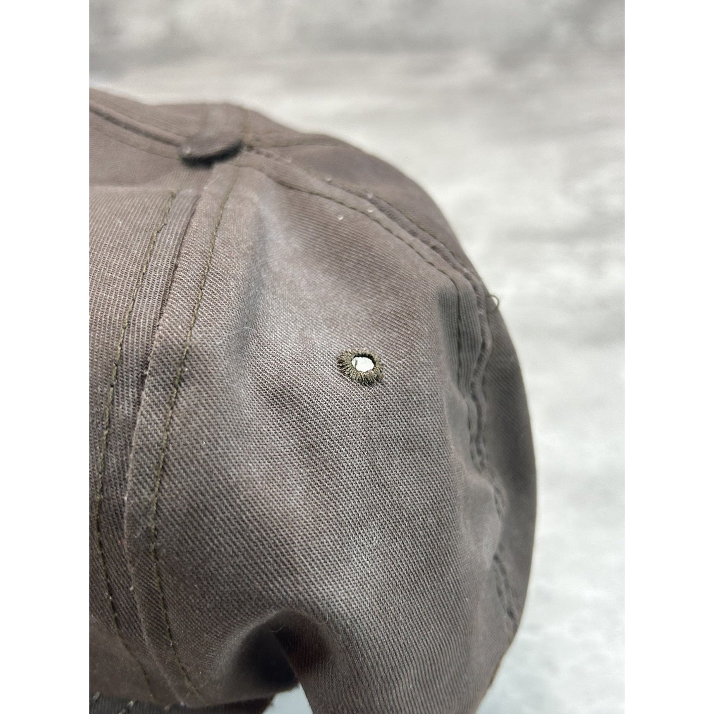 Vintage 80s/90s Stroehmann Embroidered Spellout Patch Snapback Hat OSFA Brown