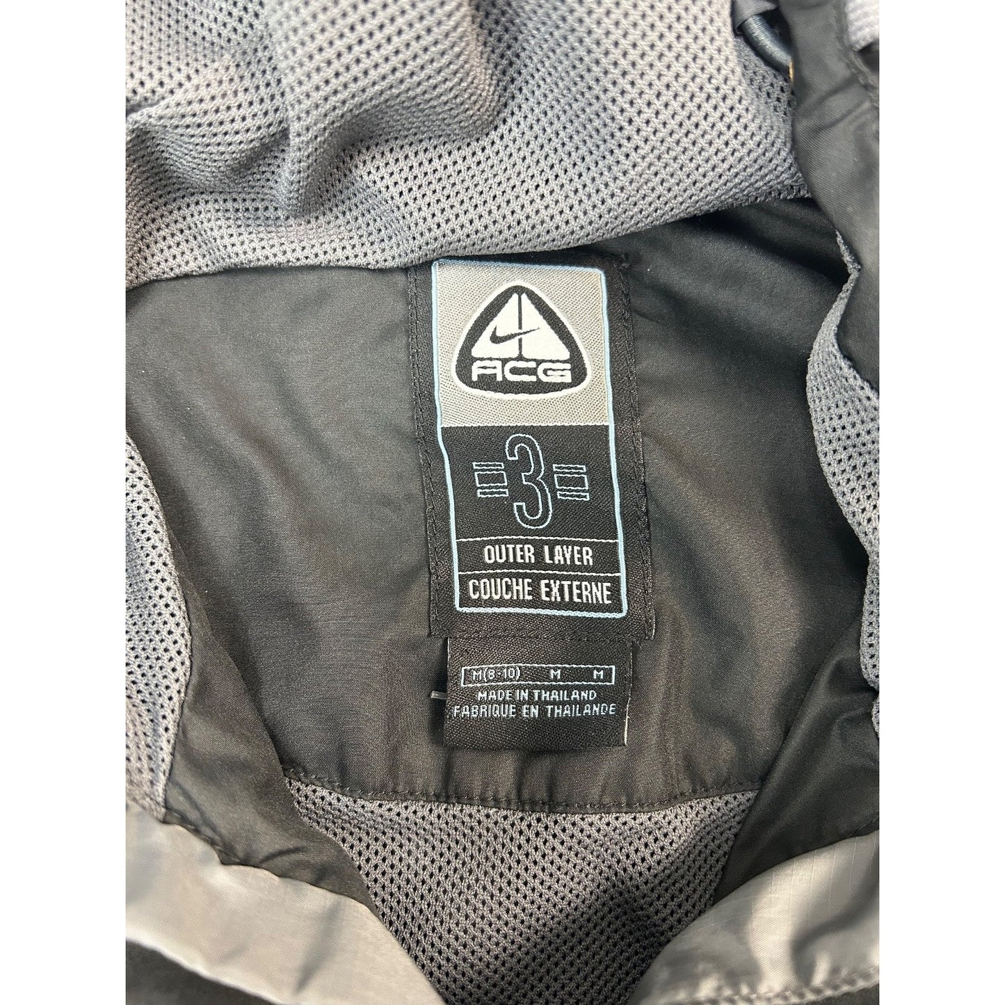 Vintage 2000s Nike ACG Nylon Hooded Full Zip Vest Size YOUTH Medium Black