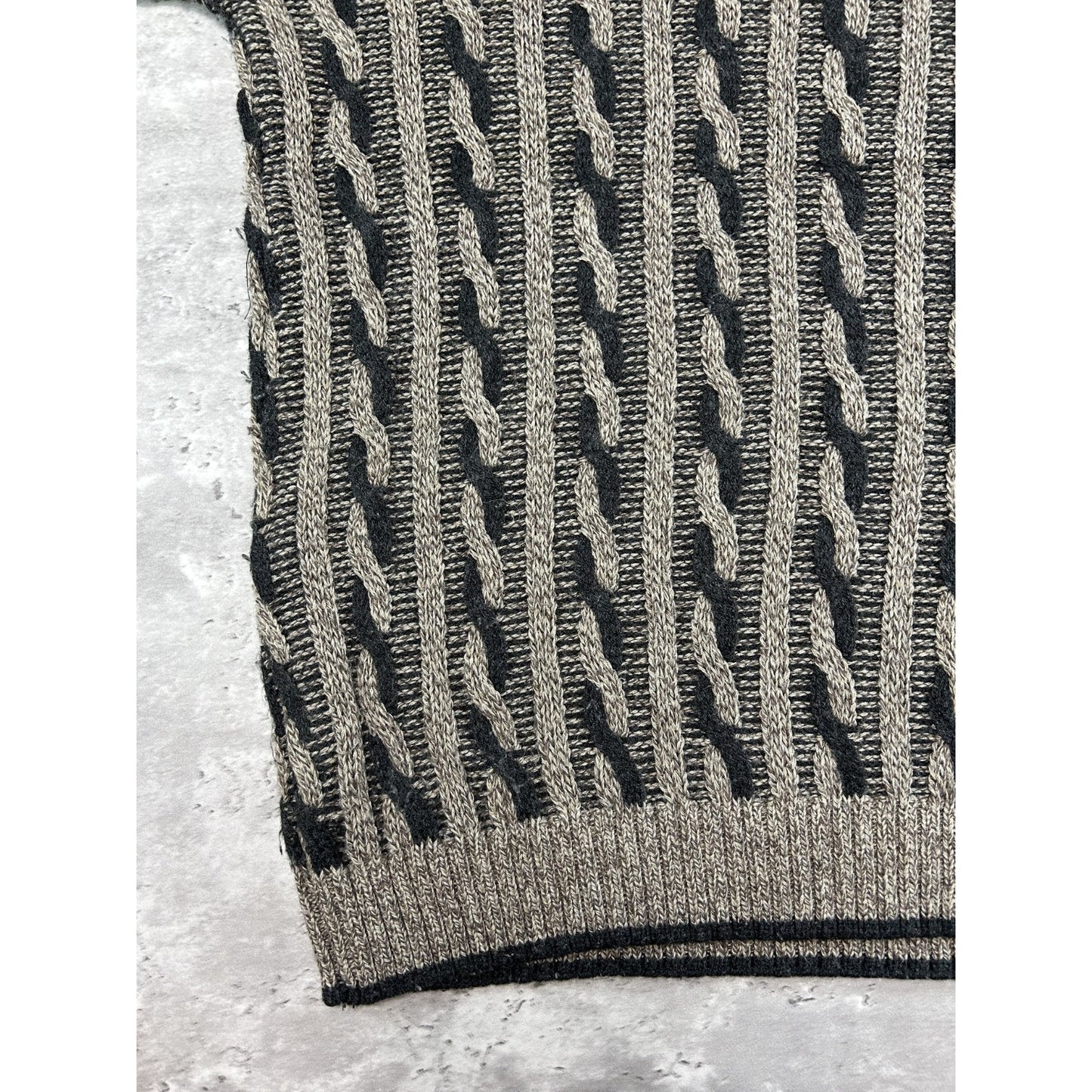 Vintage 90s Arnold Palmer Earth Tone Cable Knit Style Sweater Size Medium
